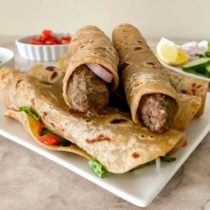 Mutton Seekh Kebab Roll