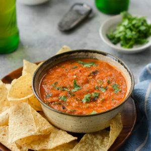 Roasted Tomato Onion Salsa